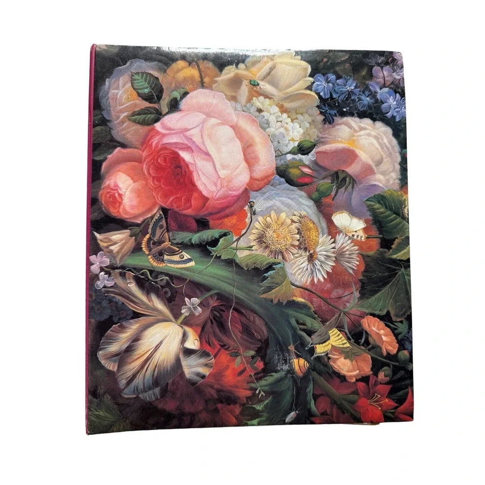 Vintage Floral Photo Album 3 Ring Binder 50 Sheets Dutch Still Life Pink Cottage